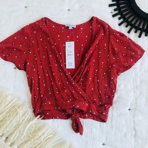 Terracotta Floral Crop Top